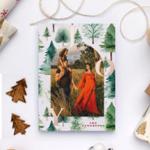 Tarjetas de Navidad con Arco de Árboles de Navidad