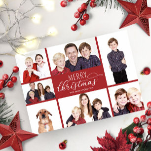 Tarjetas de Navidad con Collage de Fotos 7 Fotos C