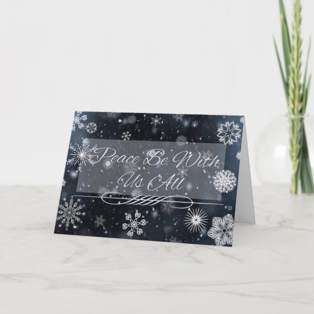 Tarjetas de Navidad con copos de nieve (Anverso)