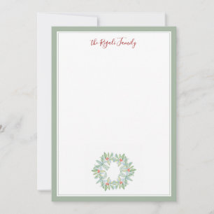 Tarjetas de Navidad con Corona de Acuarela