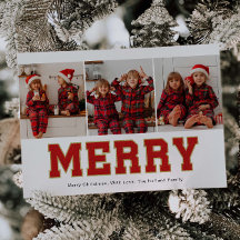 Tarjetas de Navidad con foto de carta de parche al