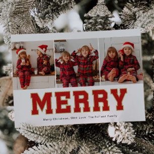 Tarjetas de Navidad con foto de carta de parche al