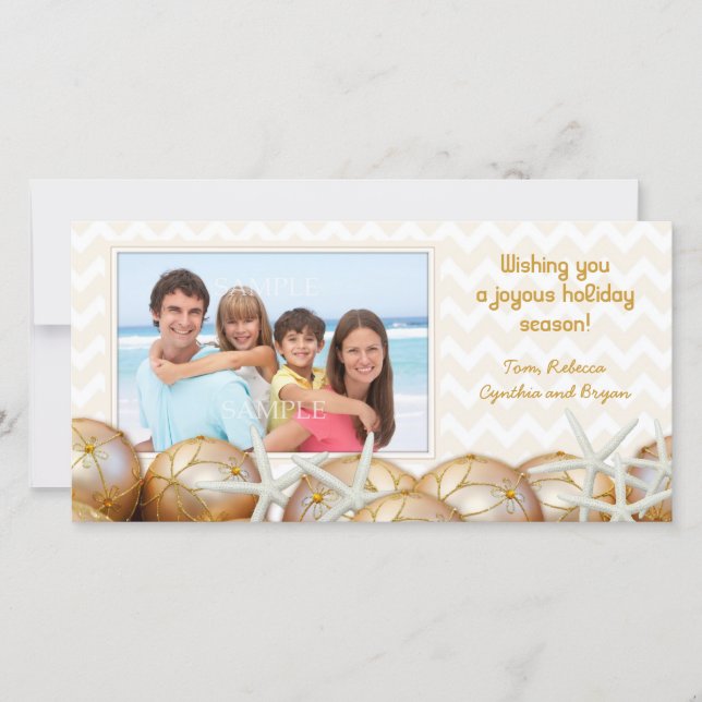 Tarjetas de Navidad con Foto de Estrella de Mar Do (Anverso)