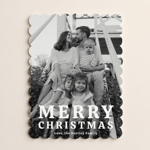 Tarjetas de Navidad con Fotos Escalonadas Elegante