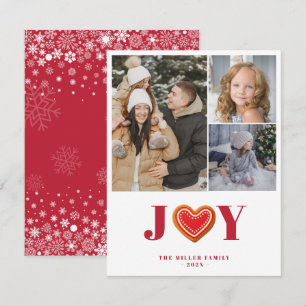 Tarjetas de Navidad con Fotos Múltiples Galletas d