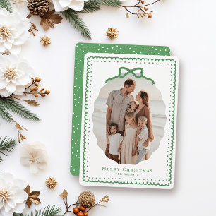 Tarjetas de Navidad con Marcos de Garabatos Verdes