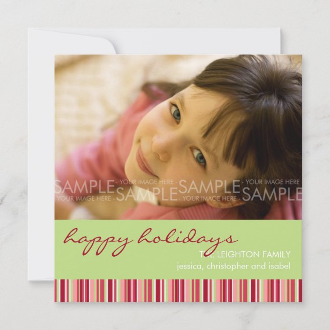 Tarjetas de Navidad con rayas de Amarilis :: Foto  (Anverso)