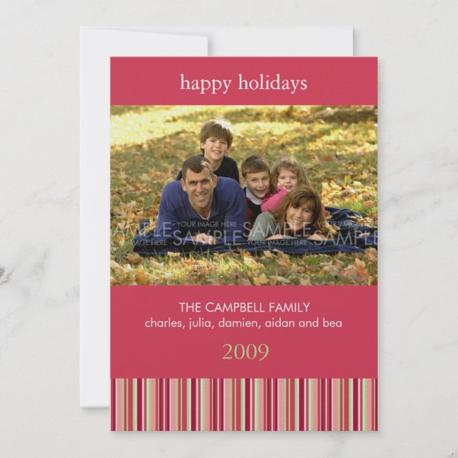 Tarjetas de Navidad con rayas de Amarilis :: Foto  (Anverso)