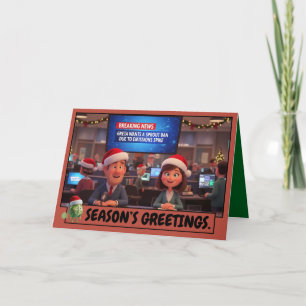 Tarjetas de Navidad con un lema divertido con un t