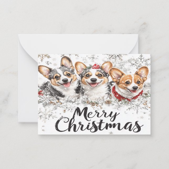 Tarjetas de Navidad Corgi (Anverso)