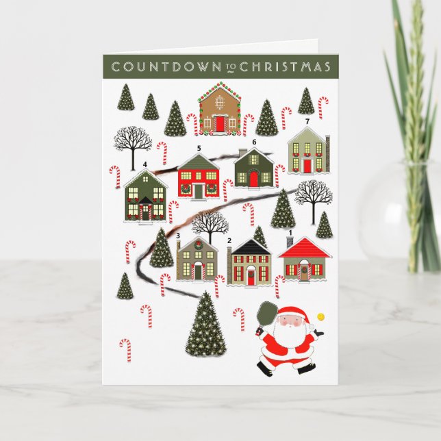 Tarjetas de Navidad Creativas de Pickleball (Anverso)