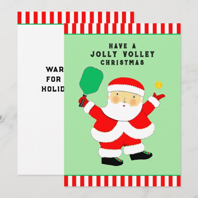 Tarjetas de Navidad Creativas de Pickleball (Anverso / Reverso)