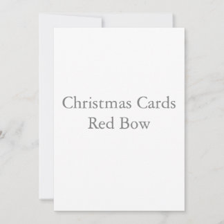 Tarjetas de Navidad cuadradas de 5" x 7" con lazo