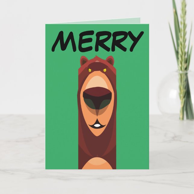 TARJETAS DE NAVIDAD DE ABRAZO DE OSO (Anverso)