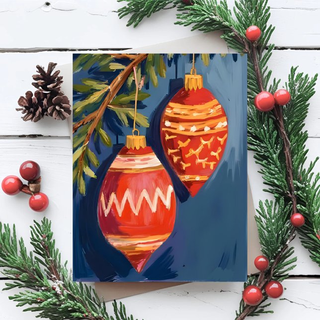 Tarjetas De Navidad De Acuarela Adornos De Navidad (Subido por el creador)