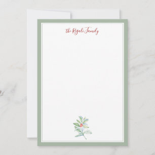 Tarjetas de Navidad de Acuarela con Acebo y Bayas
