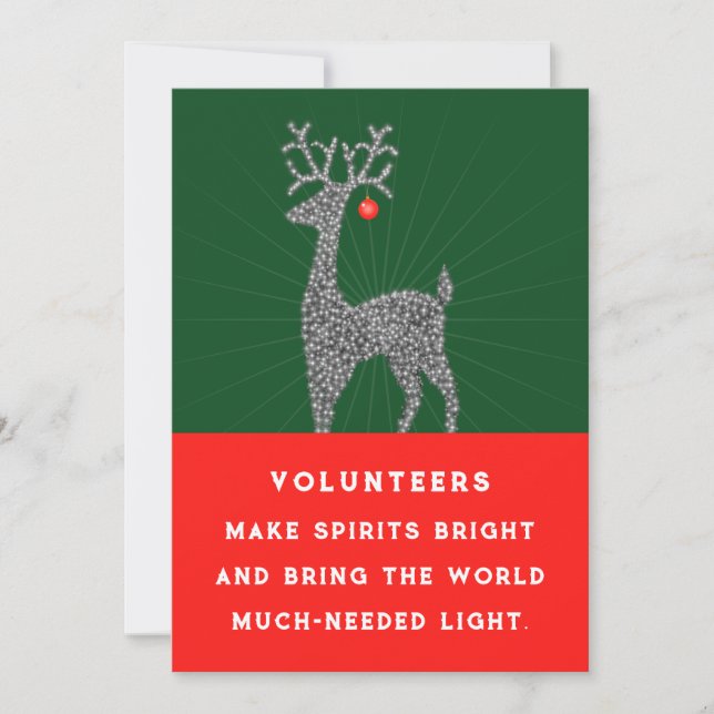 Tarjetas de Navidad de Agradecimiento para Volunta (Anverso)