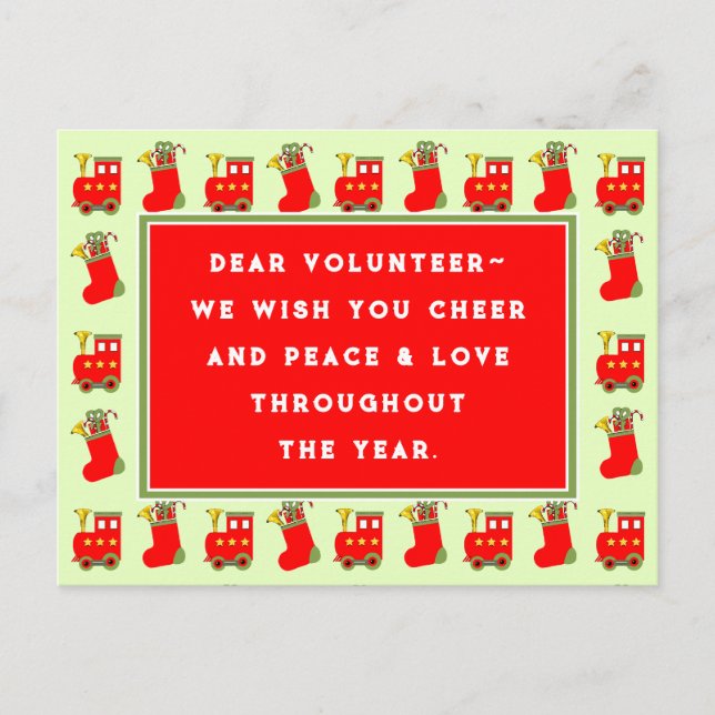 Tarjetas de Navidad de Agradecimiento para Volunta (Anverso)
