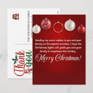 Tarjetas de Navidad de agradecimiento por su negoc