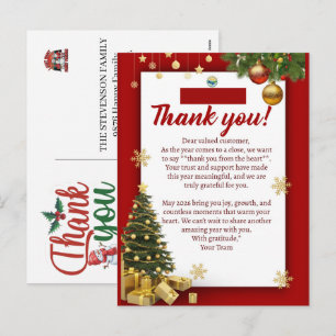Tarjetas de Navidad de agradecimiento por su negoc