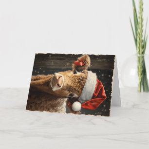 Tarjetas de Navidad de Animales de Granja Lindos