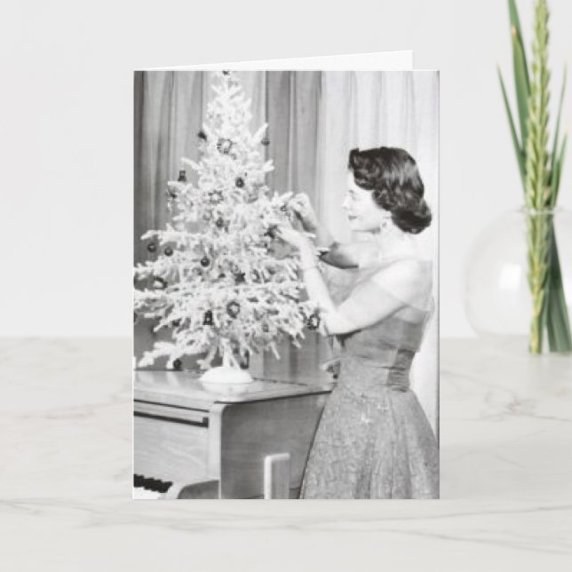 TARJETAS DE NAVIDAD DE ÁRBOL DE METAL DE ALUMINIO  (Anverso)