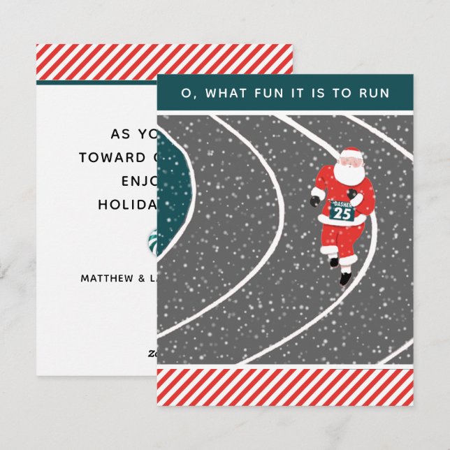 Tarjetas de Navidad de atletismo (Anverso / Reverso)