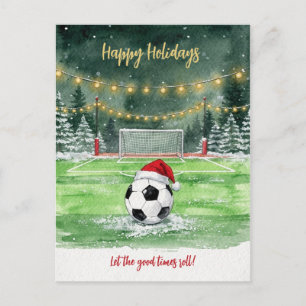Tarjetas de Navidad de Balón de Fútbol con Sombrer