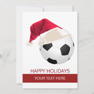 Tarjetas de Navidad de Balón de Fútbol con Sombrer