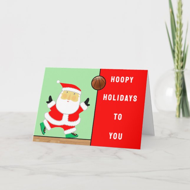 Tarjetas de Navidad de Baloncesto (Anverso)