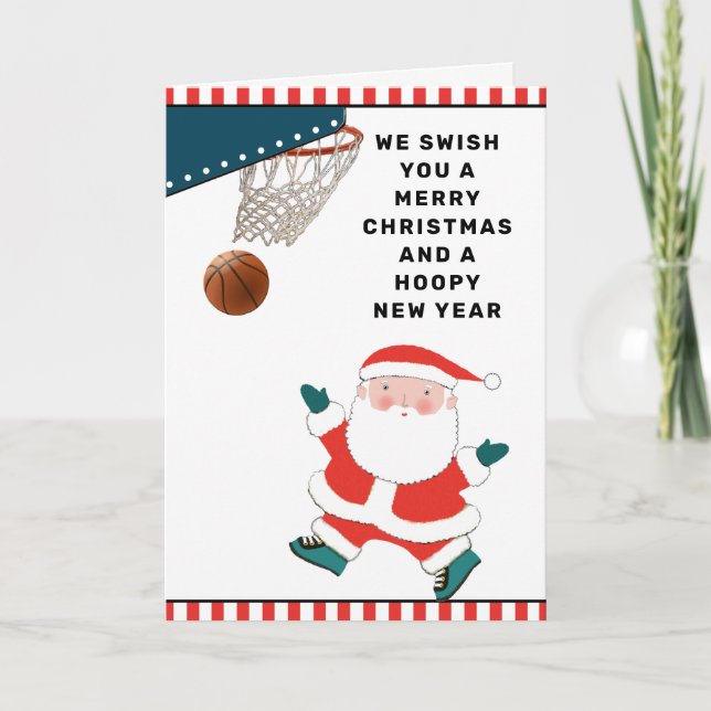 Tarjetas de Navidad de Baloncesto (Anverso)