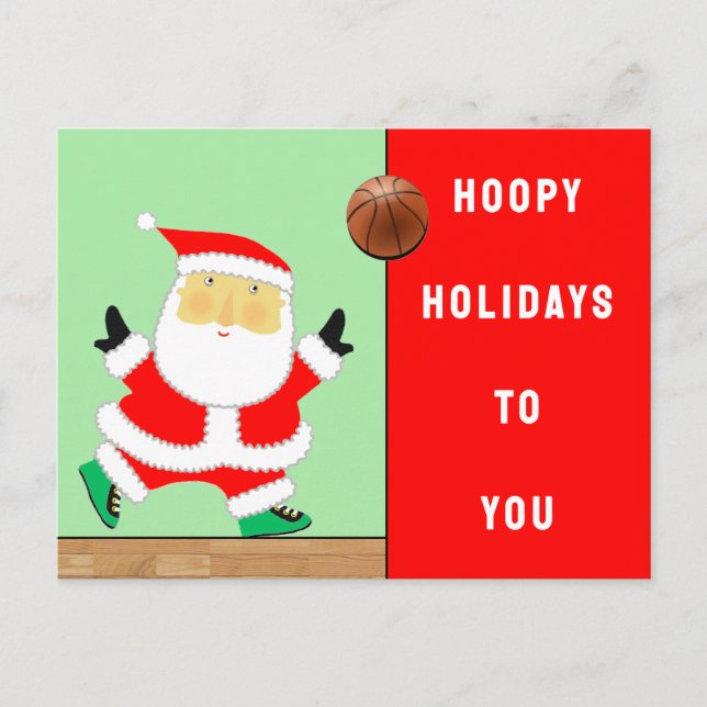 Tarjetas de Navidad de Baloncesto (Anverso)