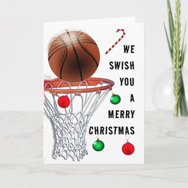 Tarjetas de Navidad de Baloncesto (Anverso)