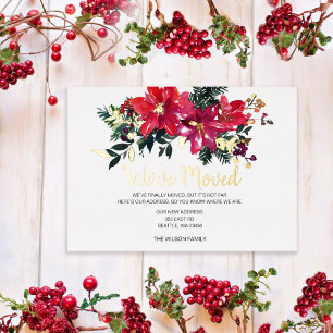 Tarjetas de Navidad de Bayas de Poinsettia Nos Hem