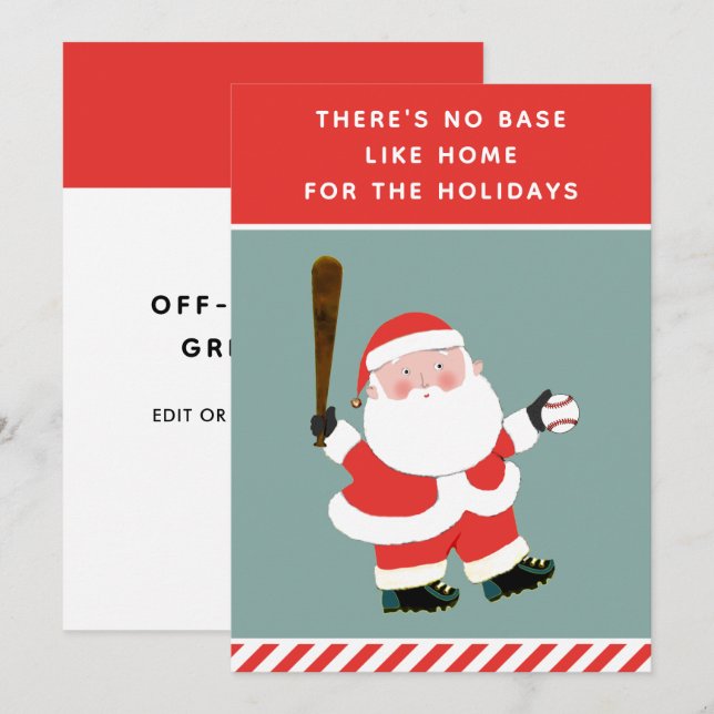 Tarjetas de Navidad de béisbol (Anverso / Reverso)