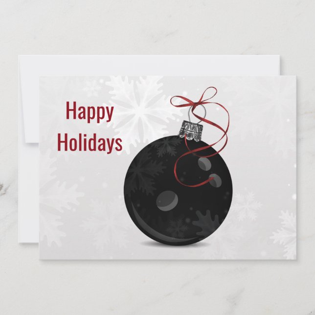tarjetas de Navidad de bolos (Anverso)