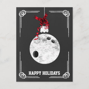Tarjetas de Navidad de bolos en pizarra