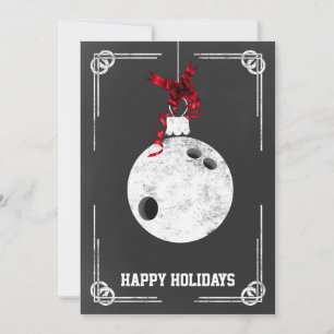 tarjetas de Navidad de bolos en pizarra