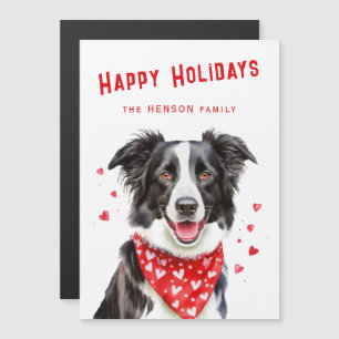 Tarjetas de Navidad de Border Collie con Bandana R