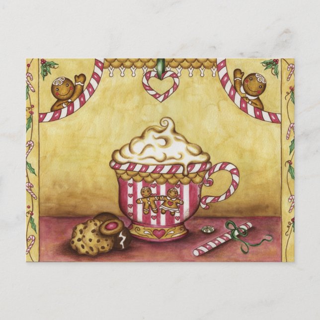 Tarjetas de Navidad de Café de Jengibre  (Anverso)