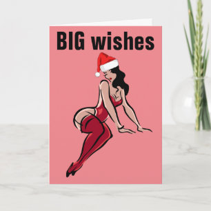 TARJETAS DE NAVIDAD DE CHICA DE CUL0 GRANDE