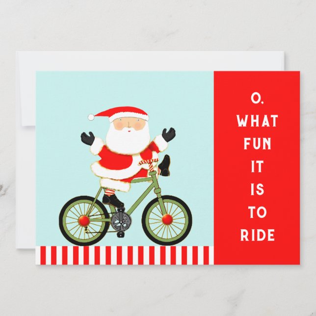 Tarjetas de Navidad de ciclismo (Anverso)
