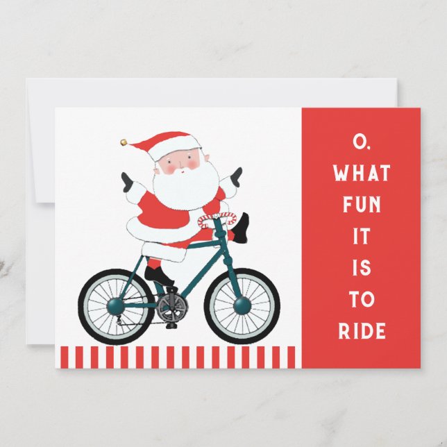 Tarjetas de Navidad de ciclismo (Anverso)