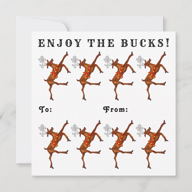 Tarjetas de Navidad de Dinero Divertido (Anverso)