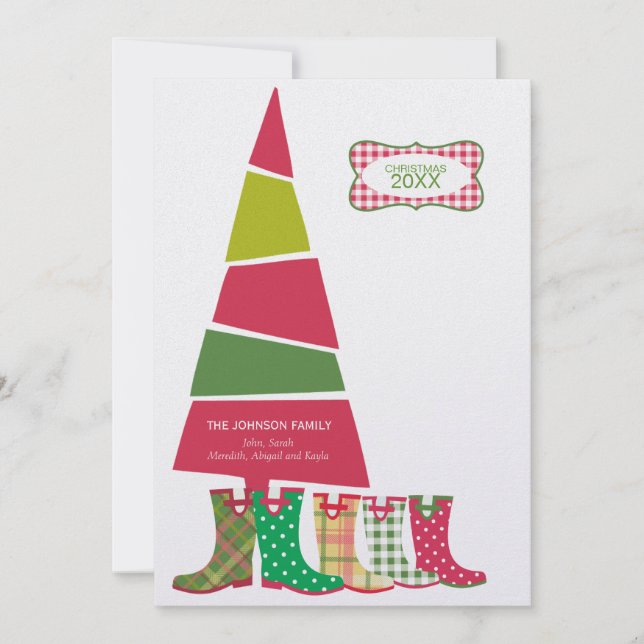 Tarjetas de Navidad de familia (Anverso)