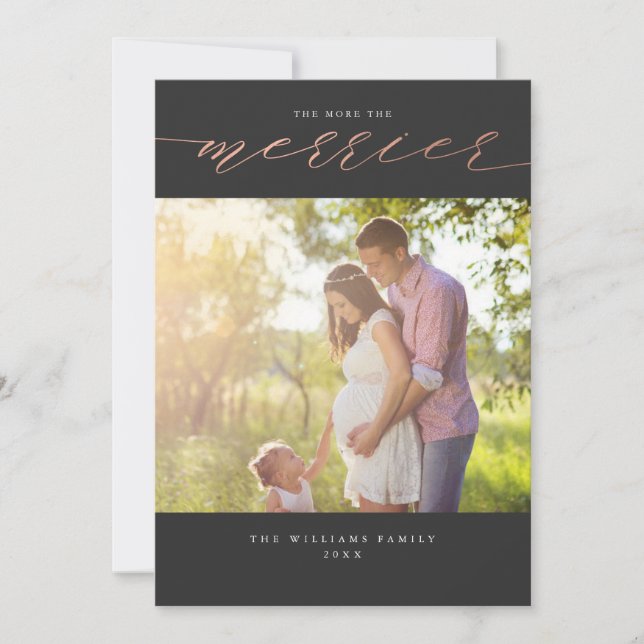 Tarjetas de Navidad de Foto Cuantos Más Mejor (Anverso)