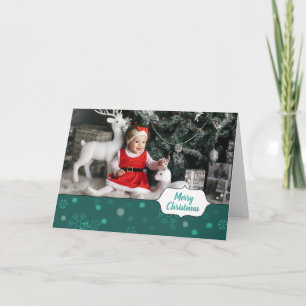 Tarjetas de Navidad de fotos digitales DKG Snowy P