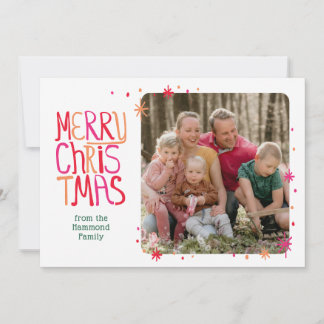 Tarjetas de Navidad de Fotos Modernas Coloridas Re