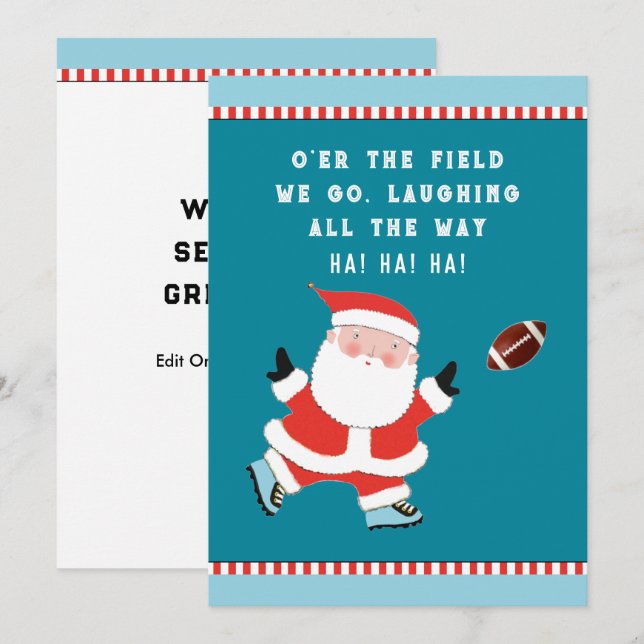 Tarjetas de Navidad de Fútbol (Anverso / Reverso)