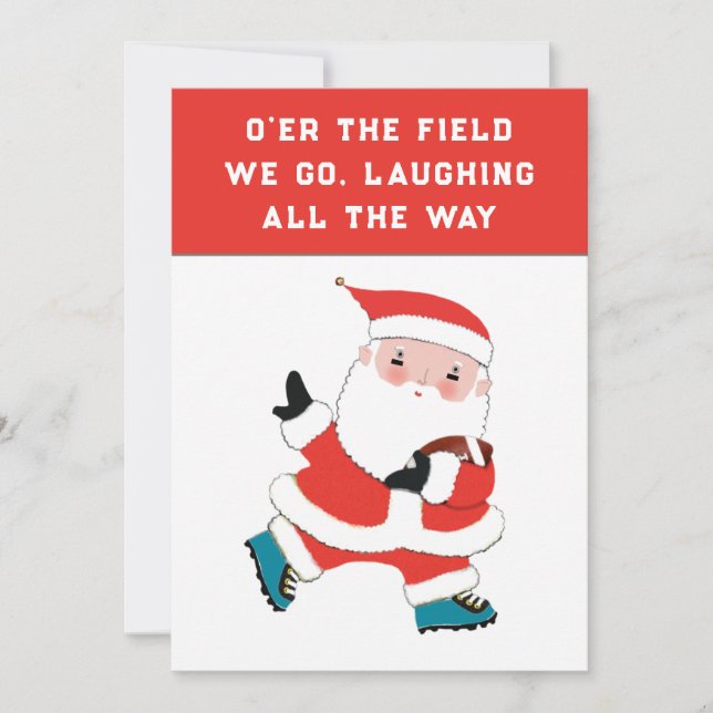 Tarjetas de Navidad de Fútbol Americano (Anverso)